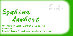 szabina lambert business card